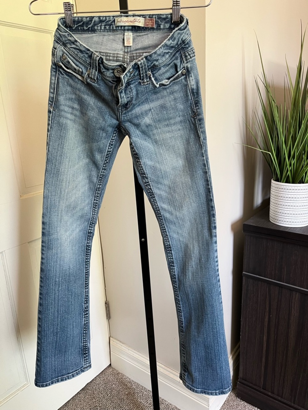 Abercrombie & Fitch Light Blue Bayla Skinny Boot Cut Jeans